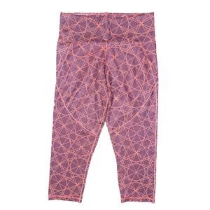 Adidas Wonderlust Climate Geometric Orange Leggings